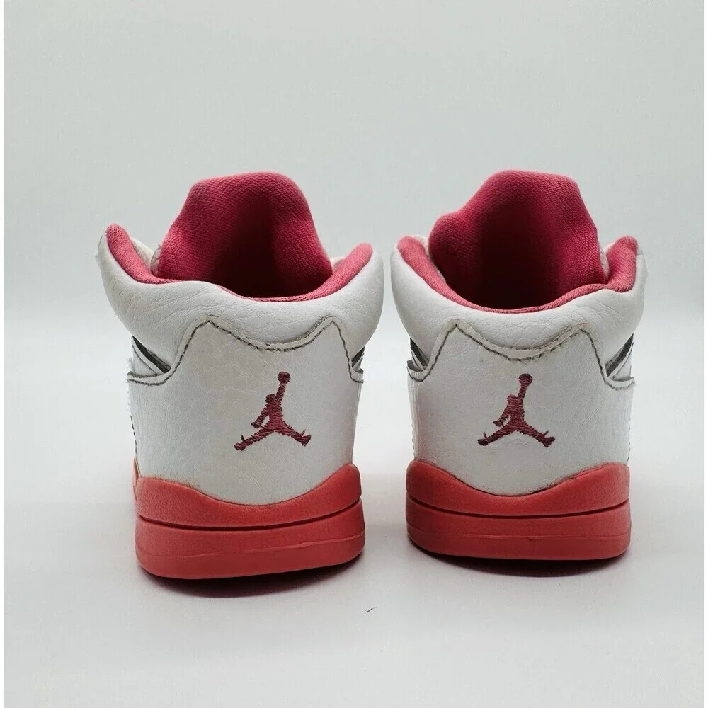 Air Jordan 5 Retro Sneaker Toddler US 4C Kid's Pink Orange 725172-168 Nike